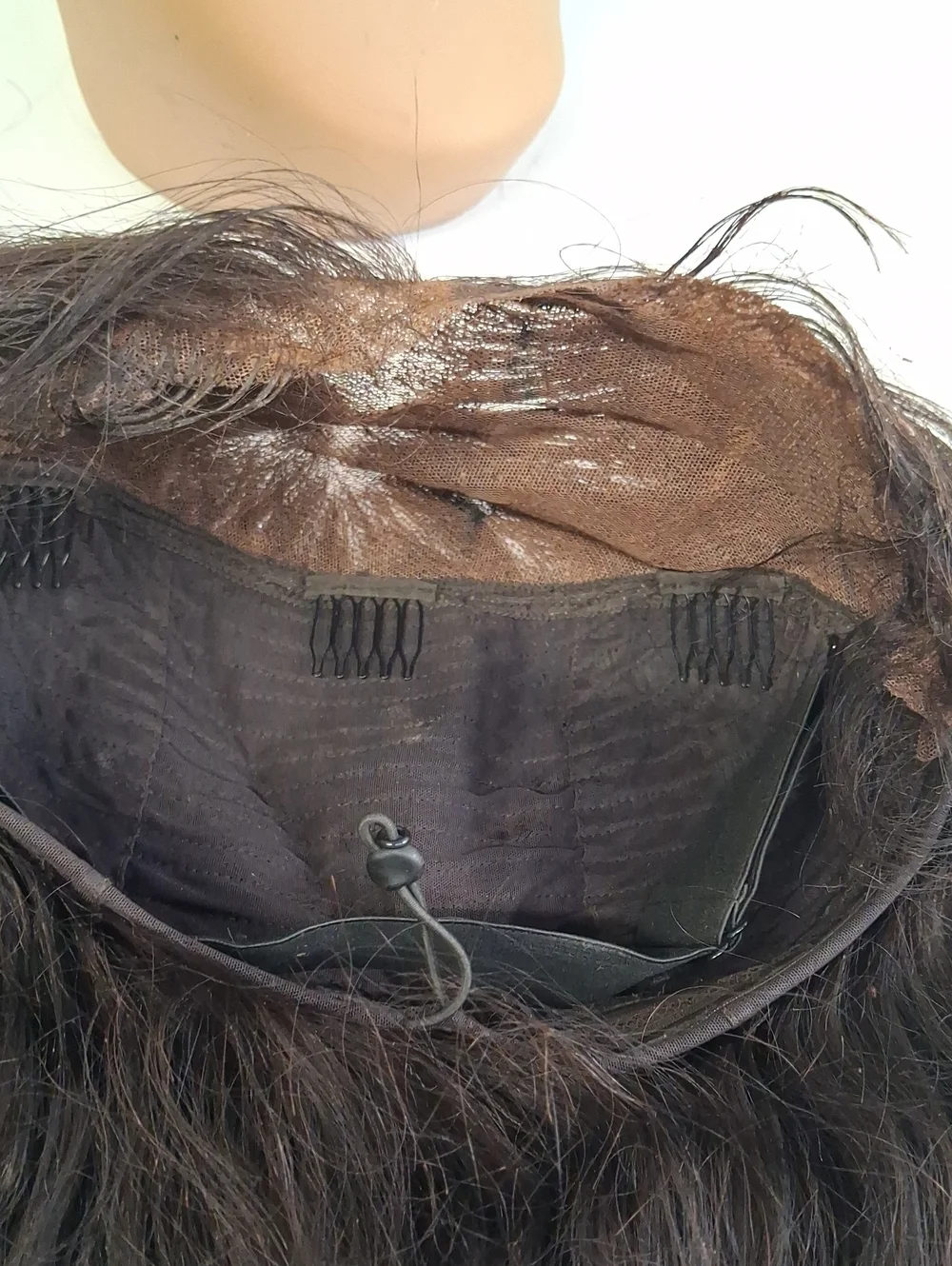Dark Brown Synthetic Wig - Natural Straight Style